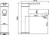 Смеситель для раковины Swedbe Diana 1010B черный матовый фото 7