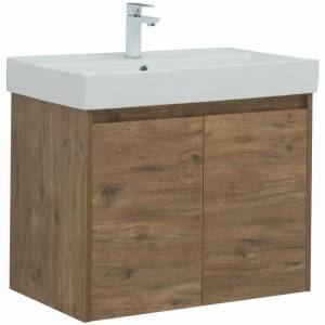 Тумба с раковиной Aquanet Nova Lite 75 302528 подвесная, дуб рустикальный