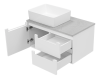 Тумба с раковиной Brevita Карго УТ000024159 белая, 80 см фото 4