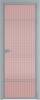 Межкомнатная дверь Profil Doors 4 AX цвет профиля Серебро, стекло безопасное 6 мм мору розовое 800x2000