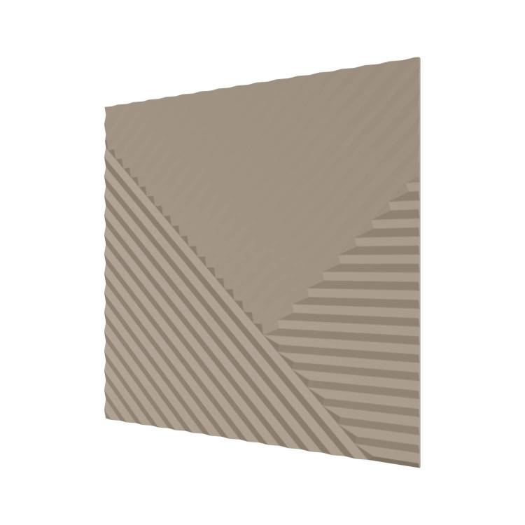 Стеновая квадратная панель МДФ Ликорн Пирамида латте 50x50x0.8