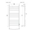 Полотенцесушитель электрический Point Антея PN17850W П10 500x1000, белый фото 4