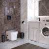 Унитаз подвесной Taliente Correto CR25200+SMnero безободковый, с микролифтом, белый фото 3