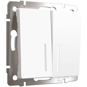 Выключатель двухклавишный проходной с подсветкой Werkel W1122161