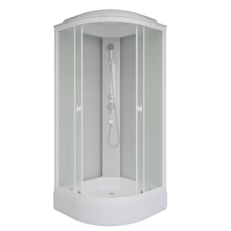 Душевая кабина Niagara Promo P90/26/MT профиль белый, стекло матовое, 90x90x215