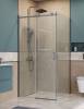 Душевой уголок BelBagno SOFT_CLOSE-2-A-1-100-C-GM профиль оружейная сталь, стекло прозрачное, 100x100x200 фото 2