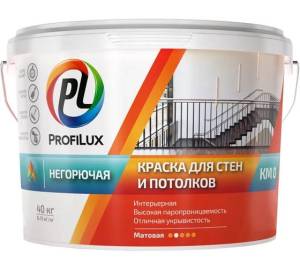 Краска для стен и потолков Profilux Негорючая 40 кг