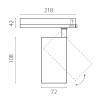 Трековый светодиодный светильник Lightstar Alta Base A5247TRIAC фото 4