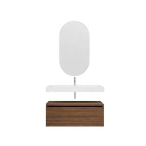 Мебель для ванной Armadi Art Flat 100 подвесная, dark oak