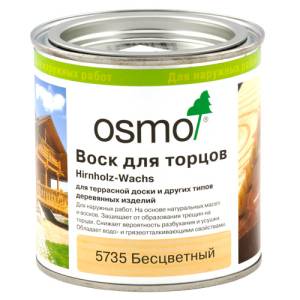 Воск для торцов Osmo Hirnholz-Wachs 5735 бесцветный шелковисто-матовый 0.375 л