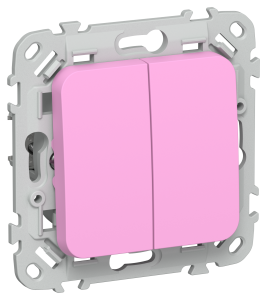Выключатель 2-клавишный проходной IEK Flite FI-V22-0-10-1-K99 пурпурный