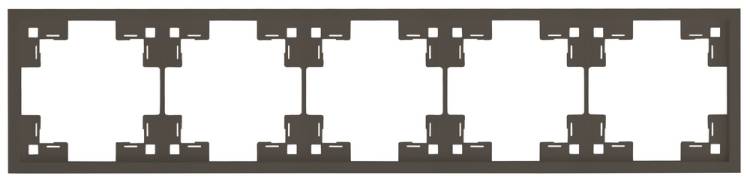 Пятиместная рамка Rikett Standart 35850 CP капучино
