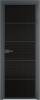 Межкомнатная дверь Profil Doors 5 AX цвет профиля Серая ночь, стекло безопасное 6 мм мору черный 600x2000