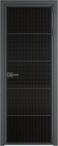 Межкомнатная дверь Profil Doors 5 AX цвет профиля Серая ночь, стекло безопасное 6 мм мору черный 600x2000