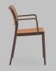 Стул Stool Group Yona PP-297 brown 36025 коричневый, пластиковый с подлокотниками фото 4