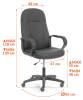Кресло компьютерное Tetchair Parma (22) 25034 черный, кож.зам фото 14