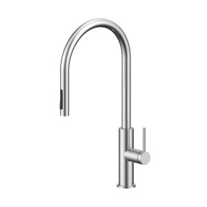 Смеситель для кухни Paulmark Senso Se215180-BS с выдвижным изливом, брашированная сталь