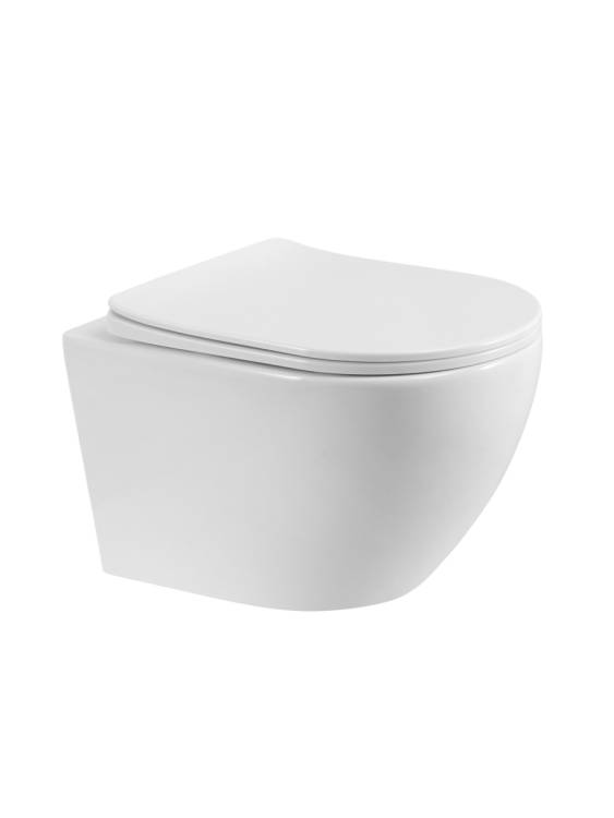 Унитаз подвесной BelBagno Marino BB7026CH-TOR-BFS/SC безободковый, с сиденьем микролифт, с функцией биде