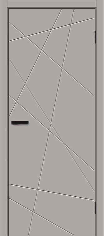 Межкомнатная дверь Глухая Bravo Граффити-5.Д 146-1582 Полотоно Grey Pro 2000х900