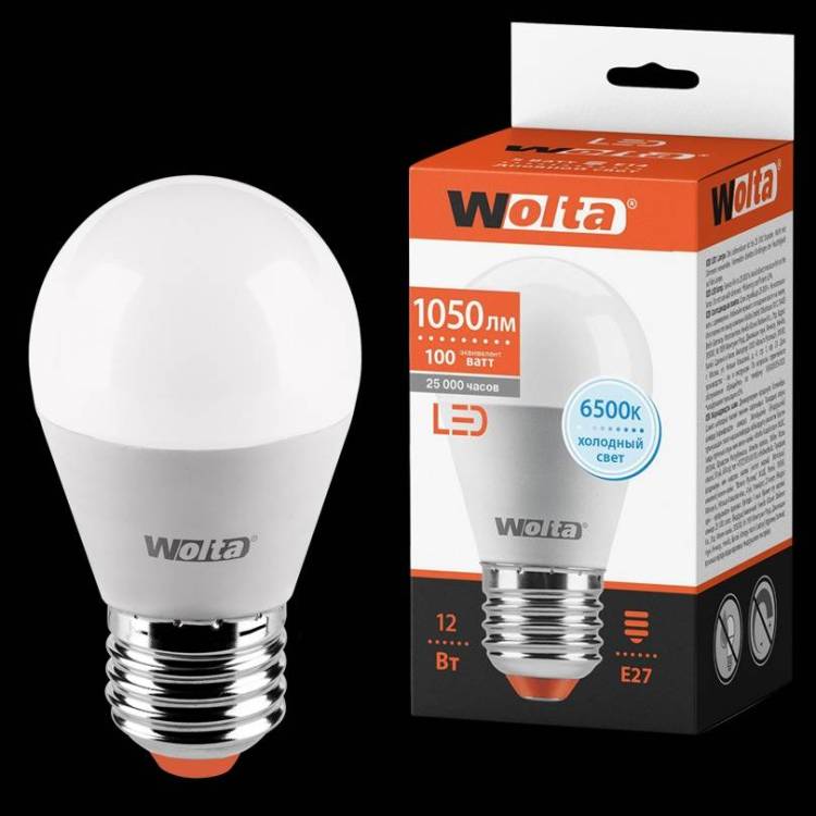 Светодиодная лампа Wolta 25W45GL12E27