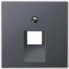 Накладка 1-ой наклонной телефонной/компьютерной розетки Jung A 500 антрацит A569-1BFPLUAANM