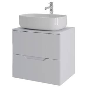 Тумба с раковиной Orange Line Li-60TuwMDF+B07-540W белая матовая, 60 см