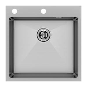 Мойка кухонная Paulmark Kroner-Edge 51 PM775151-BS Брашированная Сталь, 51x51