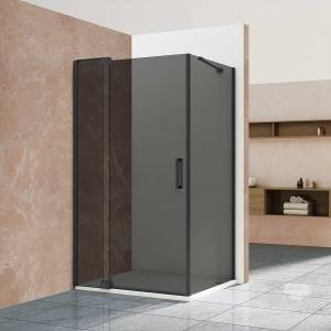 Душевой уголок Vincea Extra VSR-1E901090CGB 1000x900, профиль черный, стекло тонированное