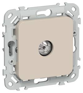 ТВ-розетка проходная тип M IEK Flite FI-A13-P-K88 льняной