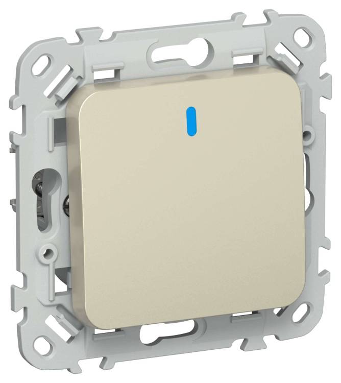 Выключатель 1-клавишный IEK Flite FI-V10-1-10-1-K37 шампань