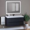 Тумба с раковиной Uperwood Tanos 291020256 подвесная, матовая, черная, 100 см фото 6