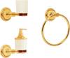 Набор Boheme Дозатор Hermitage Gold 10367 + Стакан Hermitage Gold 10353 + Полотенцедержатель Hermitage Gold 10354