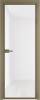 Межкомнатная дверь Profil Doors 1 AX цвет профиля Шампань, стекло безопасное 6 мм белый триплекс 600x2000