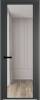 Межкомнатная дверь Profil Doors 2 AGP цвет профиля Серая ночь, стекло безопасное 6 мм ромб серебро 600x2000