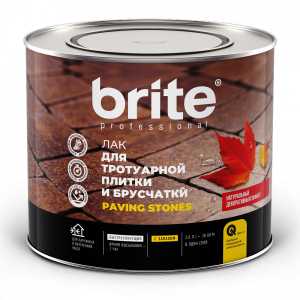 Лак для тротуарной плитки и брусчатки Brite Professional бесцветный 2 л