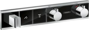 Термостатический смеситель Hansgrohe RainSelect 15355600 для ванны, черный - хром