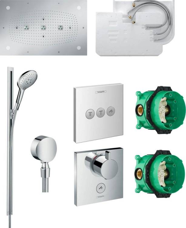 Душевой комплект Hansgrohe Raindance Rainmaker 680/460 (3 jet) 28418000 + 26626000 + 27506000 + 15761000 + 15764000