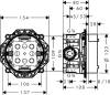 Монтажная коробка Hansgrohe Ibox Universal 01850180 c запорными вентилями фото 2