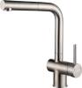 Комплект Paulmark Elde PM807851-BSR брашированная нержавеющая сталь + Смеситель Paulmark Dosse Do214418-SS для кухонной мойки фото 4