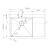 Мойка кухонная Melana ProfLine D7851HG-L золото врезная прямоугольная левая 780x510x200мм фото 3