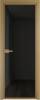 Межкомнатная дверь Profil Doors 1 AX цвет профиля Золото, стекло безопасное 6 мм черное тонированное 800x2000