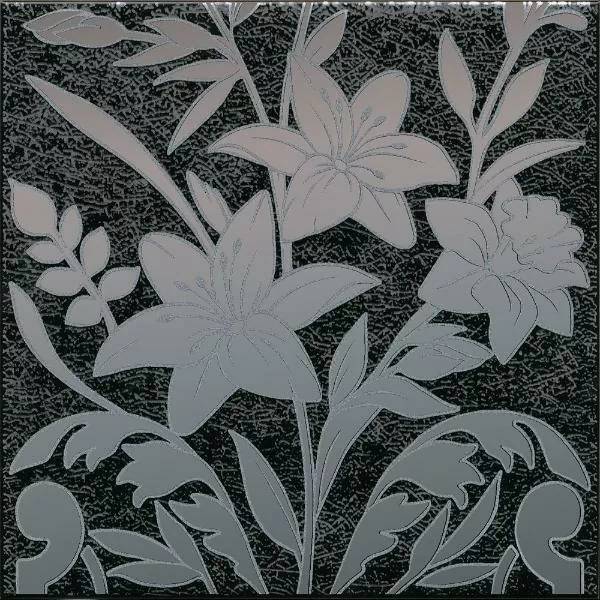 Декор Kerama Marazzi Барберино HGD/B567/5292 3 чёрный глянцевый 20x20