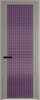 Межкомнатная дверь Profil Doors 2 AGP цвет профиля Никель матовый, стекло безопасное 6 мм мору фиолетовое 800x2000