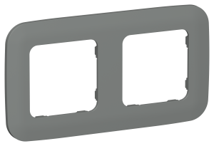 Рамка 2-постовая IEK Flite FI-M22-31-20-K80 мокрый асфальт