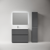 Тумба с раковиной Sancos Folk Floor напольная, 100x45x87, левая, c двумя ящиками оснащенными доводчиками, Grey soft фото 4