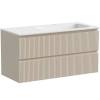 Тумба с раковиной Sancos Snob T SNT100RCE 100 см, R, Beige Soft