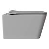 Унитаз подвесной Aqueduto Macio MAC0130 безободковый, сиденье микролифт, серый матовый фото 3