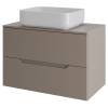 Тумба с раковиной Orange Line Li-70TuLMDF+B05-500W латте матовый, 70 см