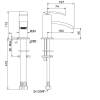 Смеситель для раковины Jacuzzi Glint IQCR205JAPI без донного клапана, хром фото 3