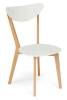 Стул Tetchair Maxi 10463 Белый+Натуральный ( Бук) 86x48.5x54.5